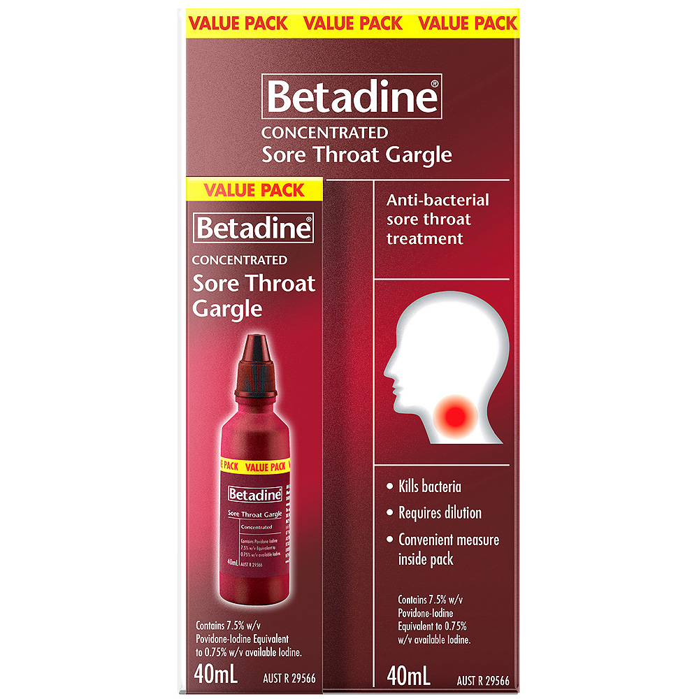 Betadine Sore Throat Gargleconcentrated 40 ml