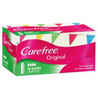 Carefree Tampons Super 32 Pack