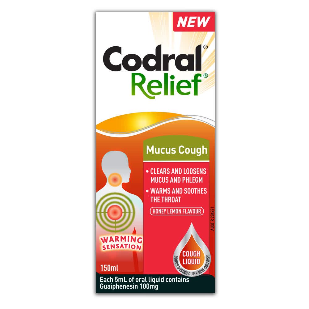 Codral Relief Mucus Cough Warming Sensation 150mL