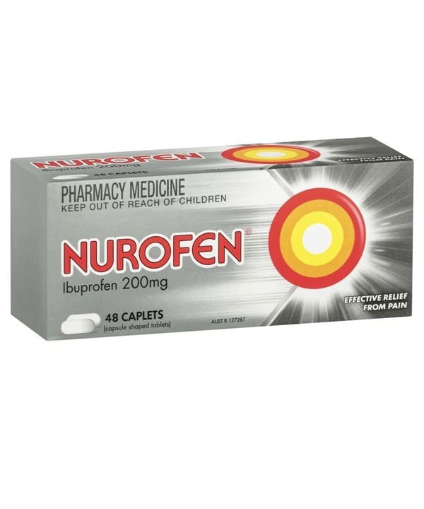 Nurofen Pain and Inflammation Relief Caplets 200mg Ibuprofen 48 Pack